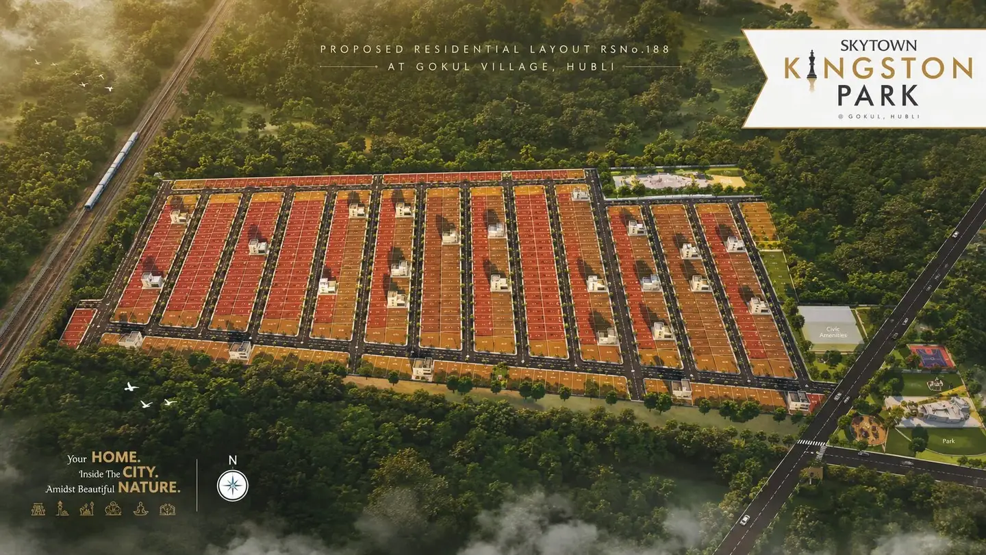 Skytown Kingston Park aerial plot layout