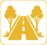 Asphalted roads icon